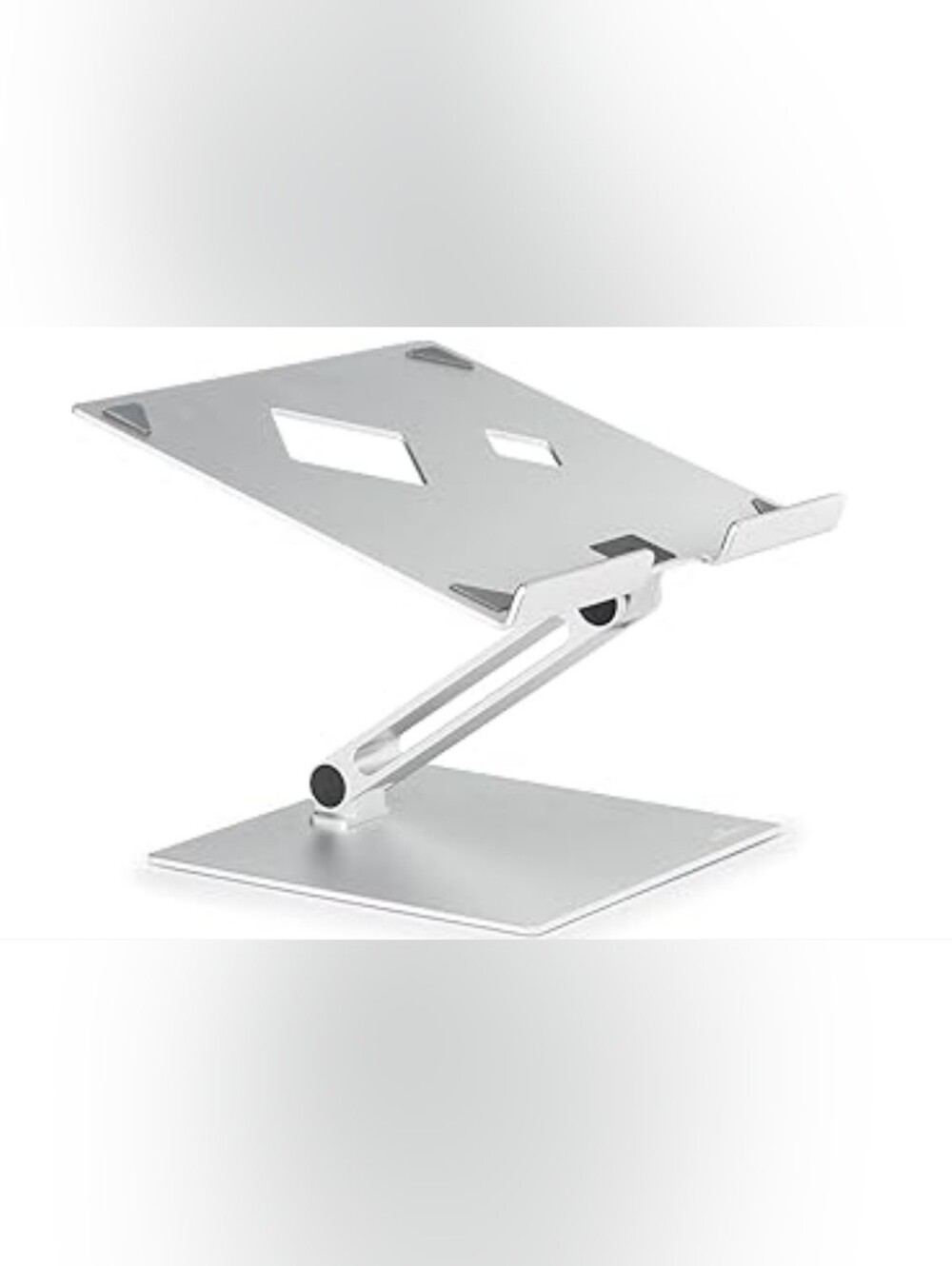DURABLE Laptop Stand Rise Aluminum Silver 10-17in Adjustable Anti-Slip